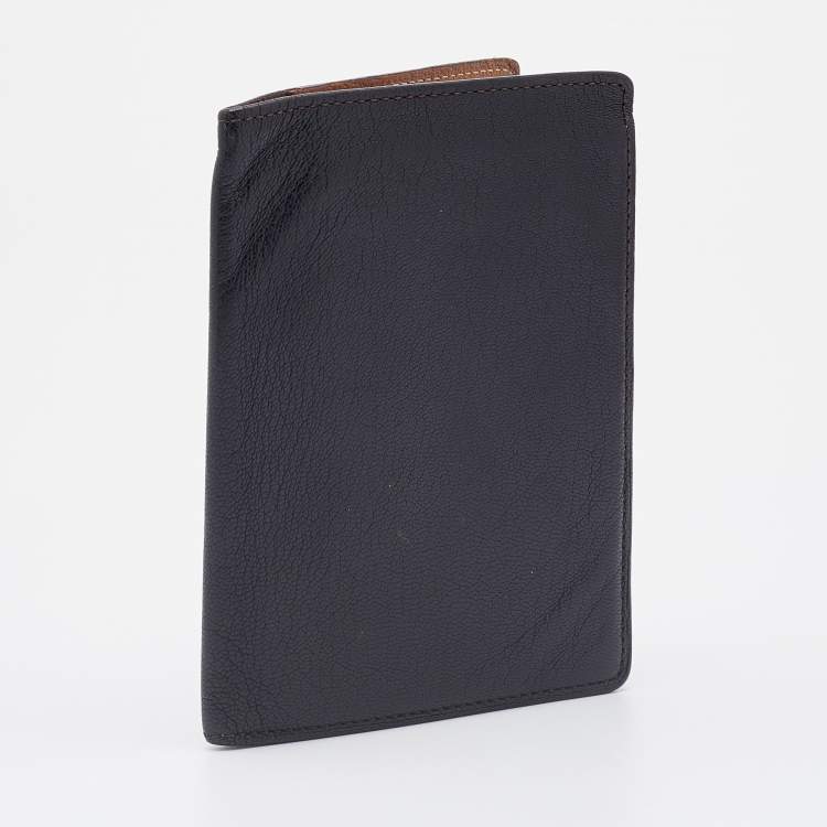 Pre Owned Cartier Black Leather Passport Holder