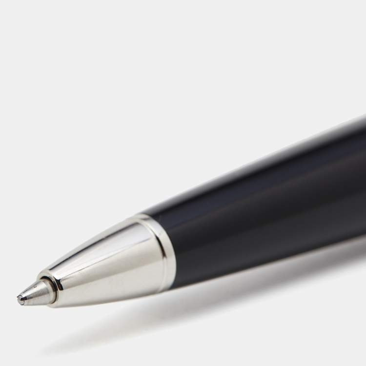 Pre Owned Cartier R De Cartier Black Palladium Plated Resin BallPoint Pen