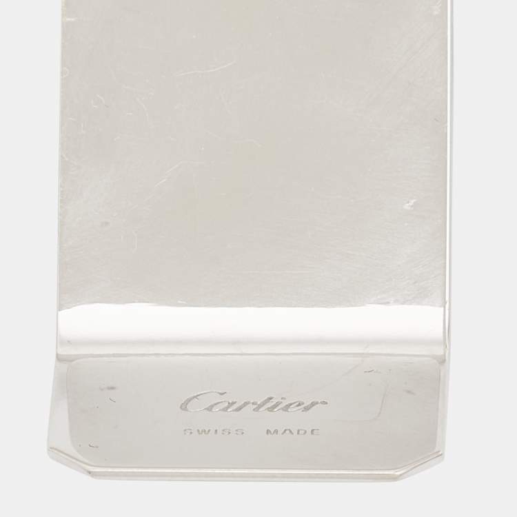 Pre Owned Cartier C de Cartier Silver Tone Money Clip