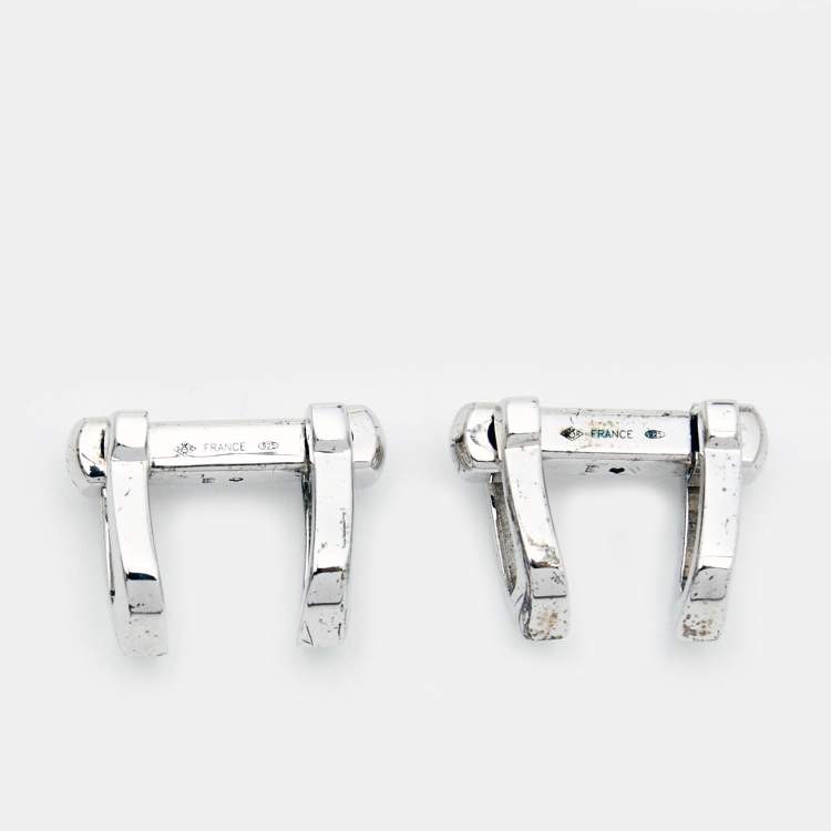 Pre Owned Cartier Pasha Sterling Silver Cufflinks