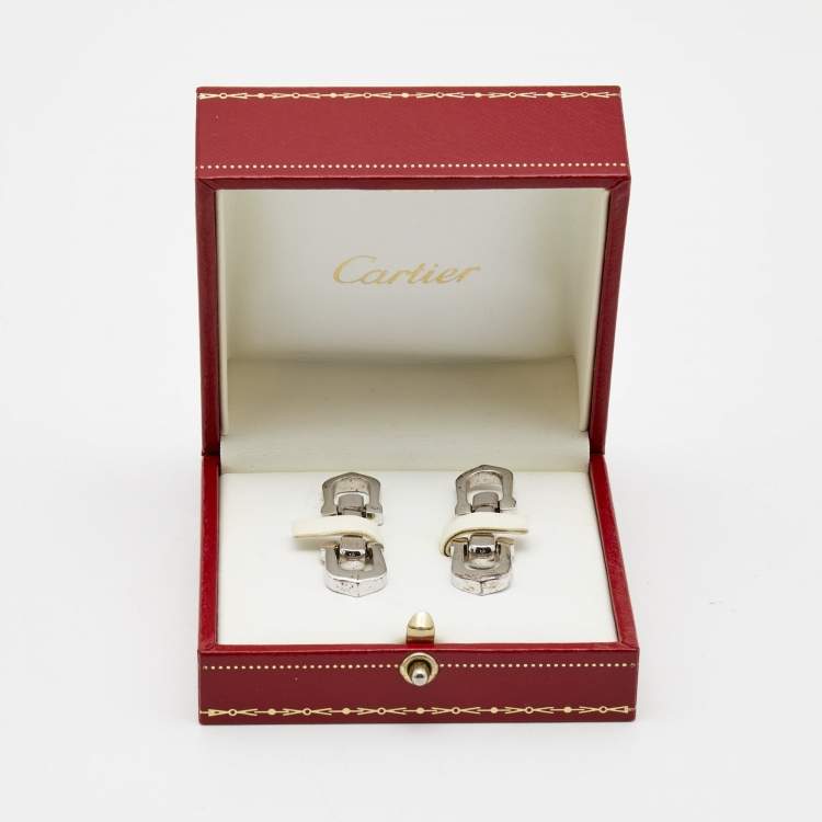 Pre Owned Cartier Pasha Sterling Silver Cufflinks