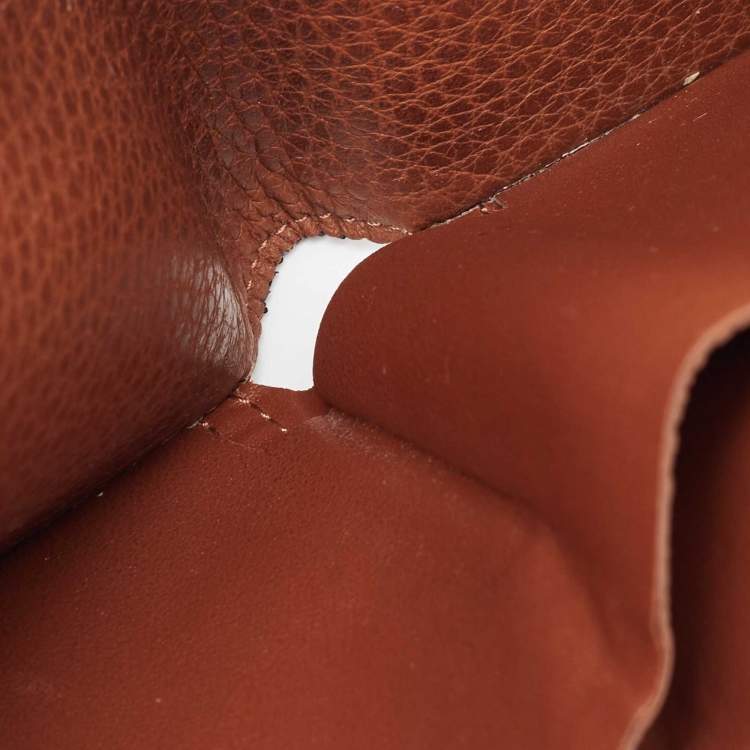 Pre Owned Cartier Brown Leather Must de Cartier 6CC Bifold Wallet
