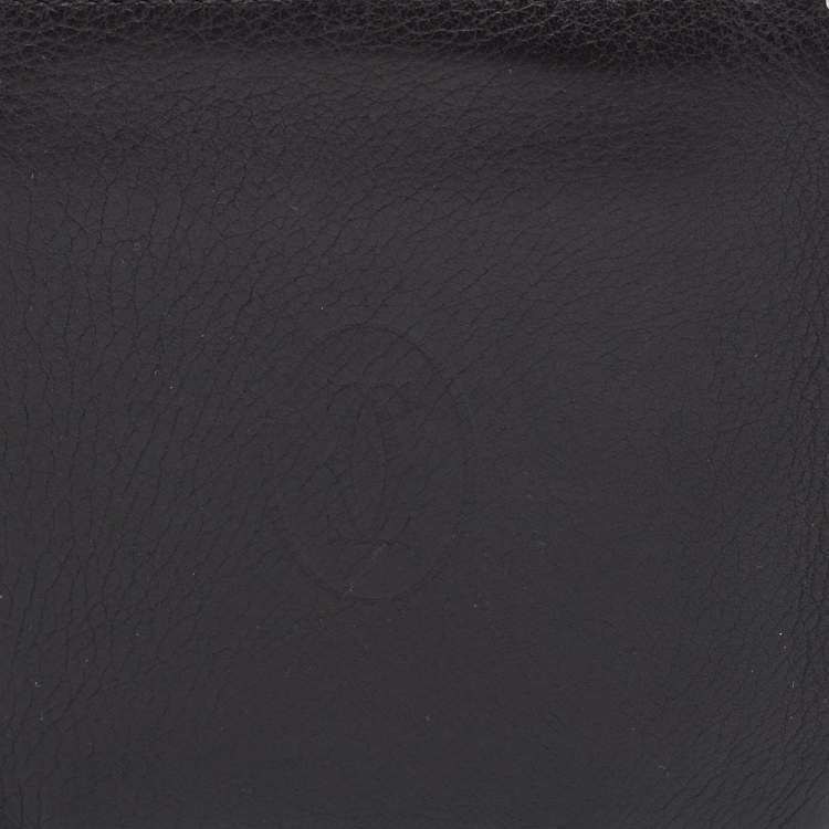 Pre Owned Cartier Black Leather Must de Cartier Bifold Wallet