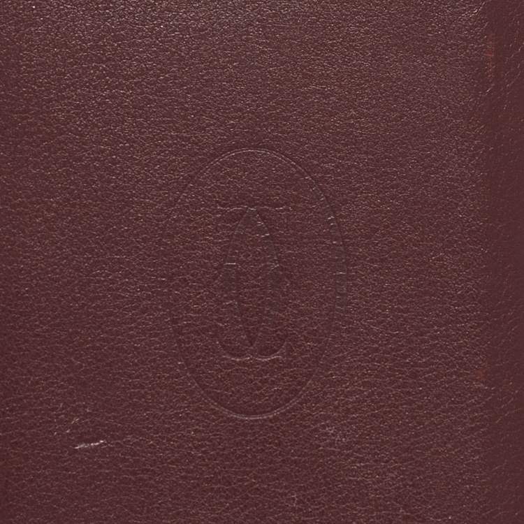 Pre Owned Cartier Red Leather Must de Cartier Card Holder