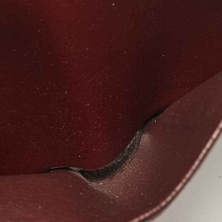 Pre Owned Cartier Red Leather Must De Cartier Multiple Wallet