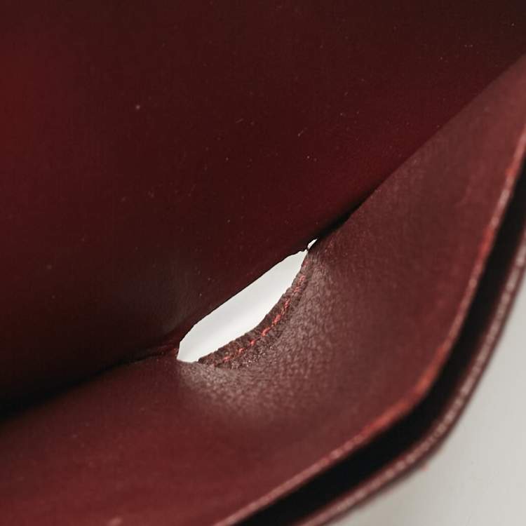 Pre Owned Cartier Red Leather Must De Cartier Multiple Wallet