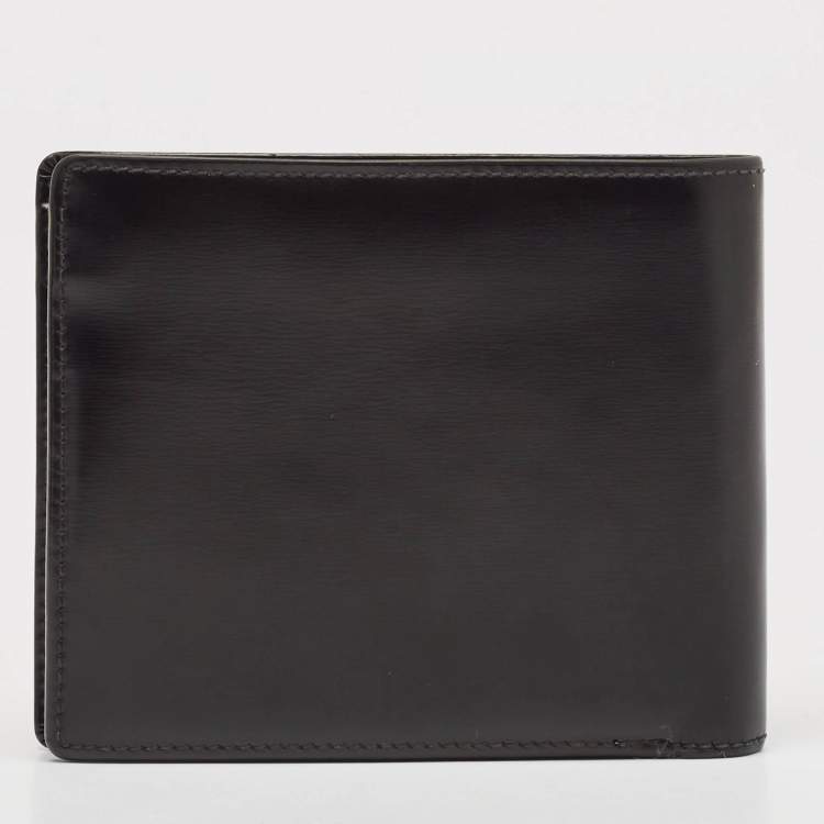 Pre Owned Cartier Black Leather Must De Cartier Bifold Wallet