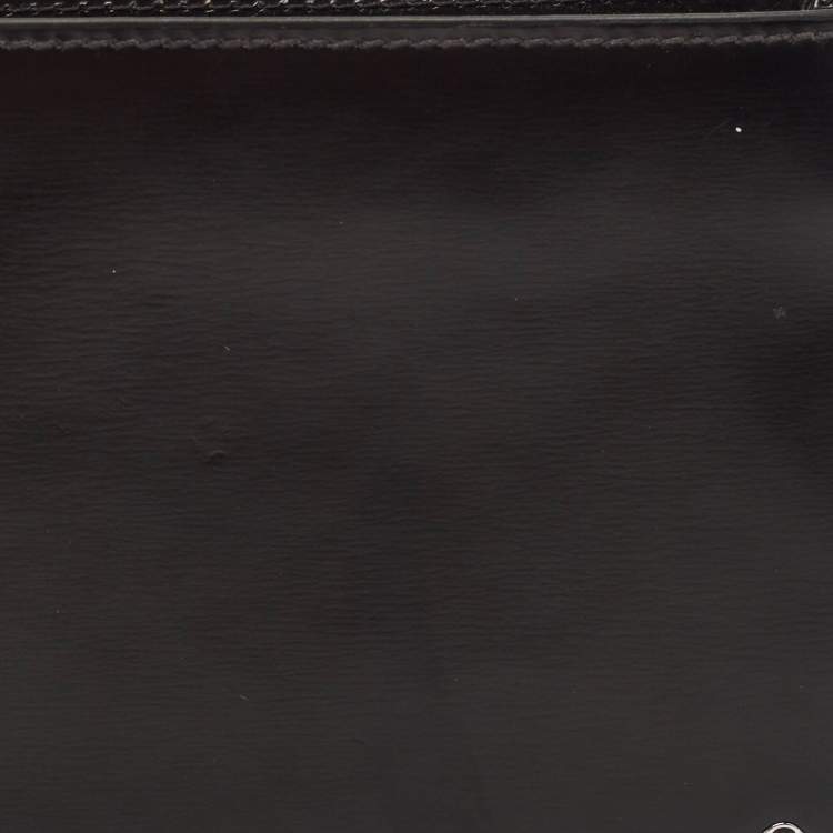 Pre Owned Cartier Black Leather Must De Cartier Bifold Wallet