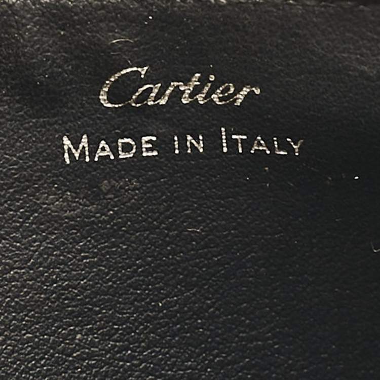 مملوكة مسبقًا Cartier Navy Blue Leather Must de Cartier Zip Card Holder