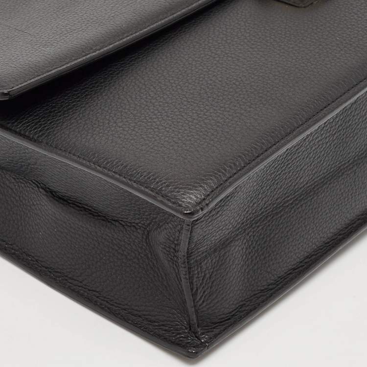 Pre Owned Cartier Black Leather Pasha Briefcase