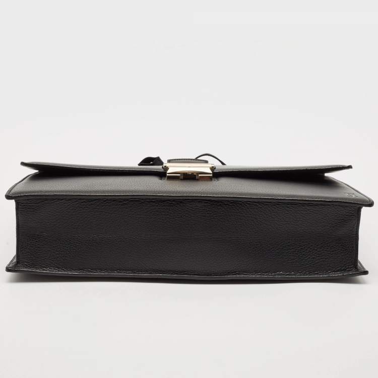 Pre Owned Cartier Black Leather Pasha Briefcase