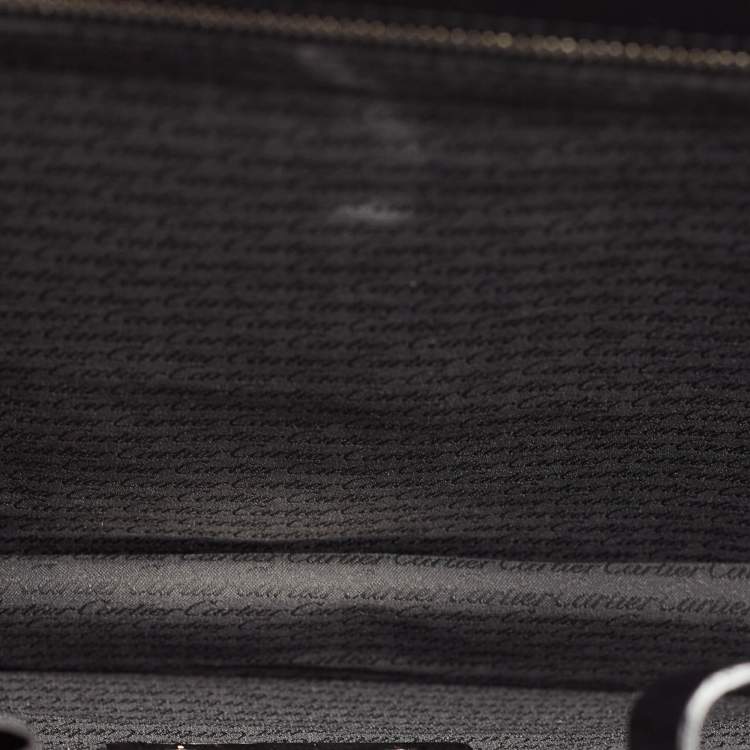 Pre Owned Cartier Black Leather Pasha Briefcase
