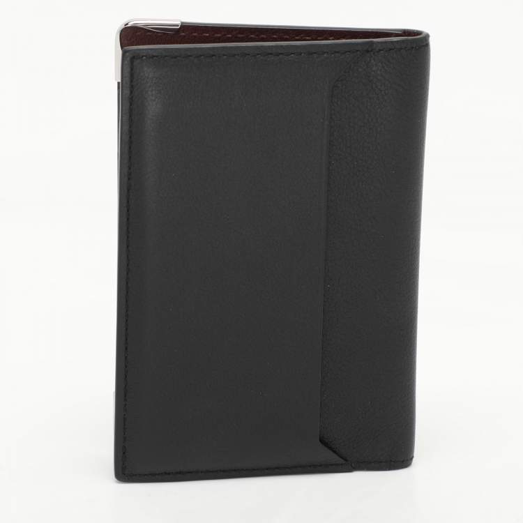 Pre Owned Cartier Black Leather Le Must De Cartier Card Holder