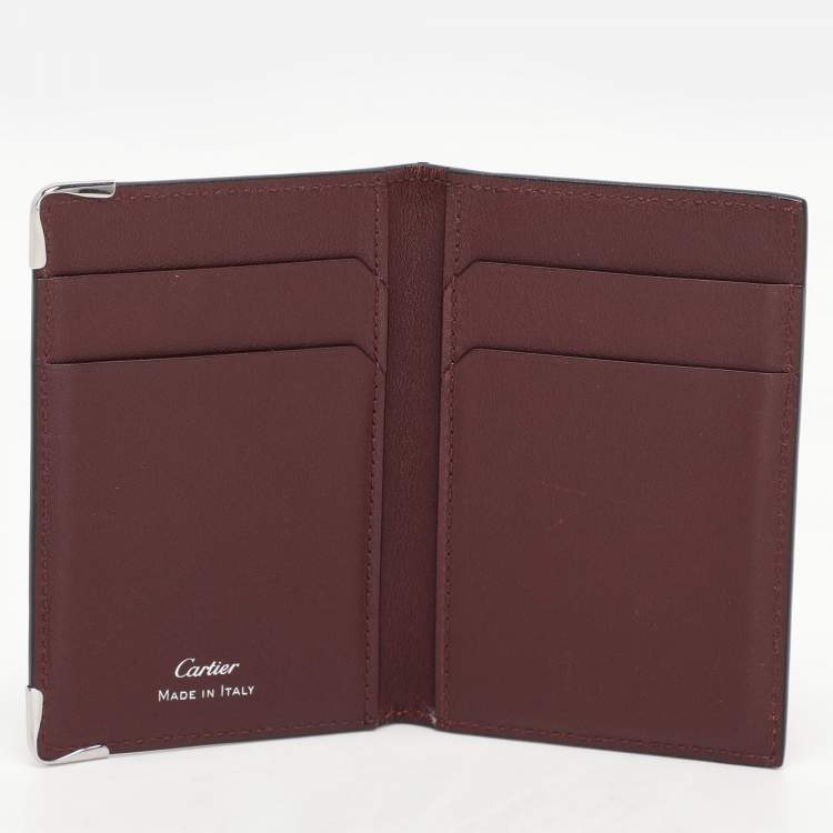 Pre Owned Cartier Black Leather Le Must De Cartier Card Holder
