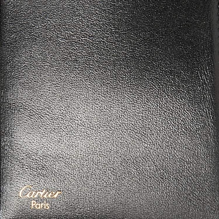Pre Owned Cartier Black Leather Pasha de Cartier Long Wallet