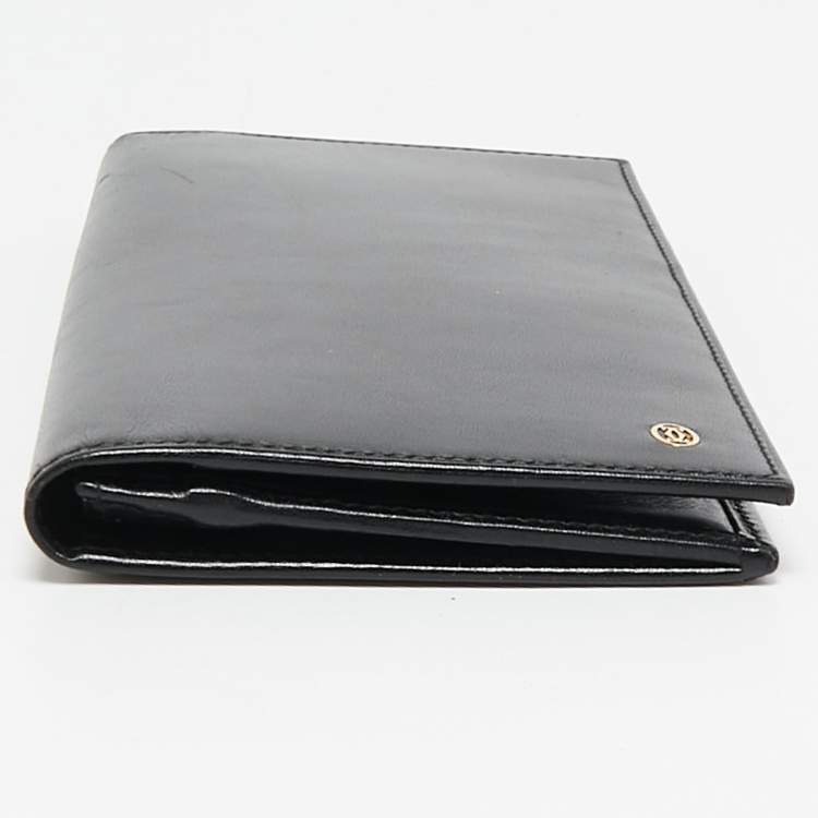 Pre Owned Cartier Black Leather Pasha de Cartier Long Wallet