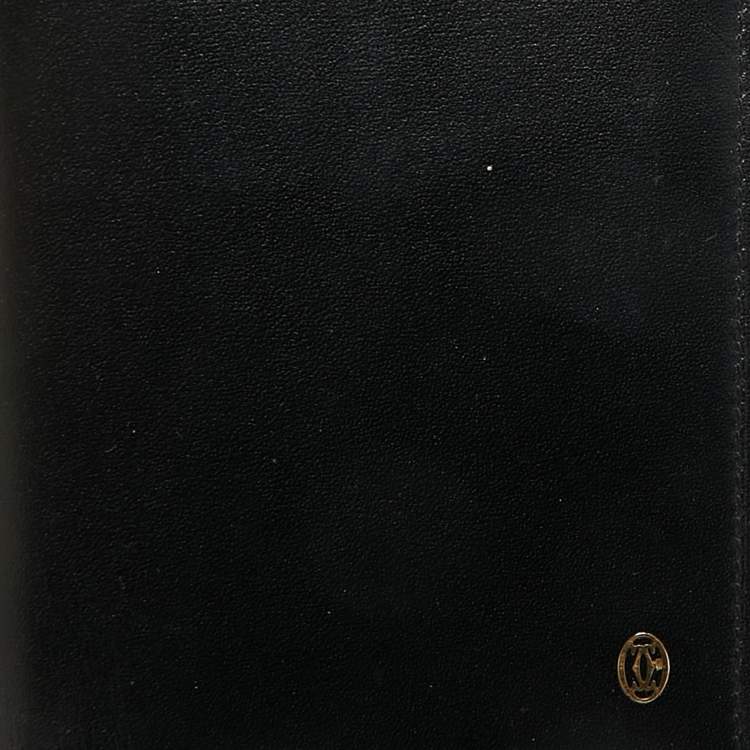 Pre Owned Cartier Black Leather Pasha de Cartier Long Wallet