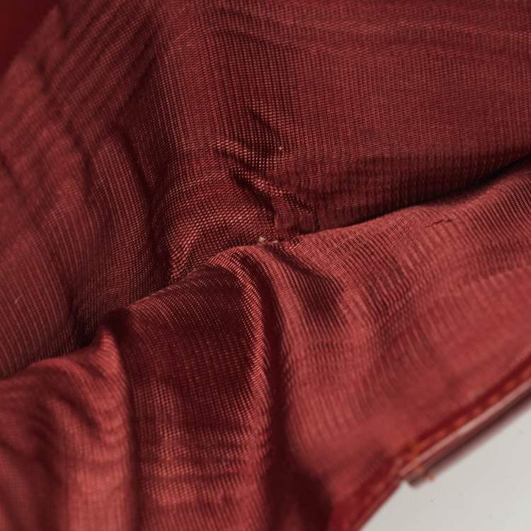 Pre Owned Cartier Burgundy Leather Must de Cartier Bifold Wallet 
