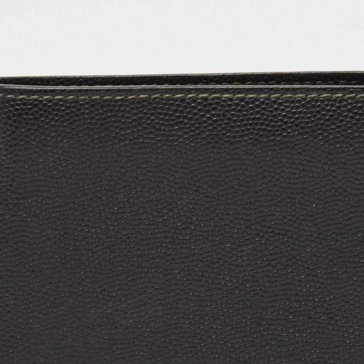 Pre Owned Cartier Black Leather Santos De Cartier Bifold Wallet