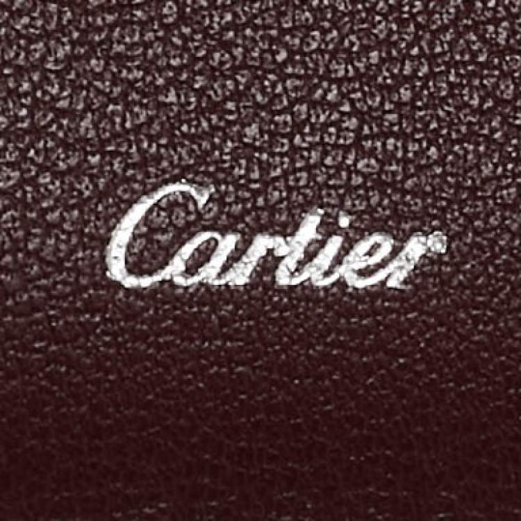 Pre Owned Cartier Black Alligator Leather Must de Cartier Bifold Wallet