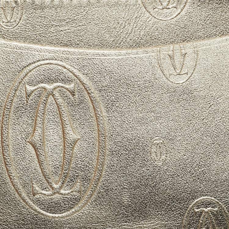 Pre Owned Cartier Gold Leather Happy Birthday Card Holder