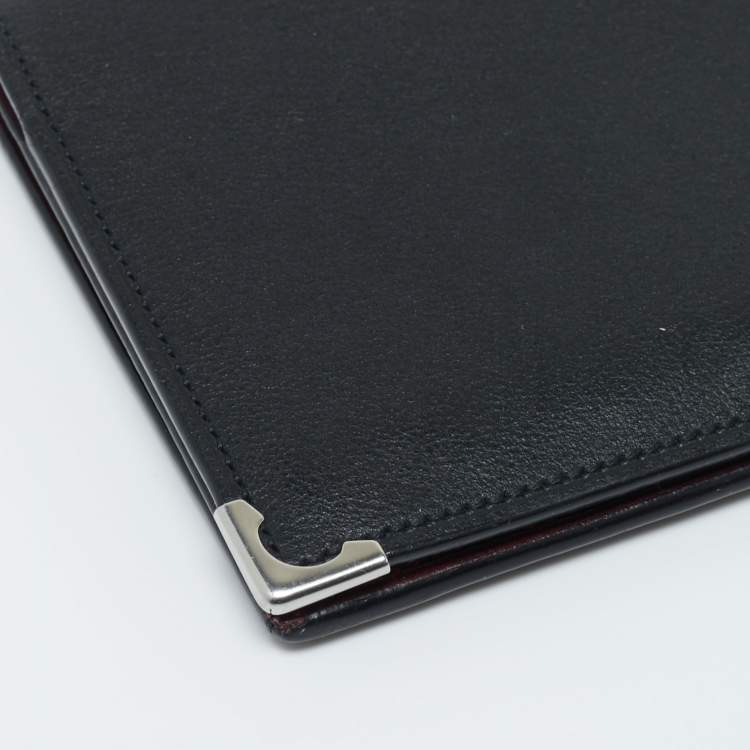 Pre Owned Cartier Black Leather Le Must De Cartier Long Wallet