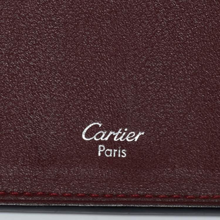 Pre Owned Cartier Black Leather Le Must De Cartier Long Wallet