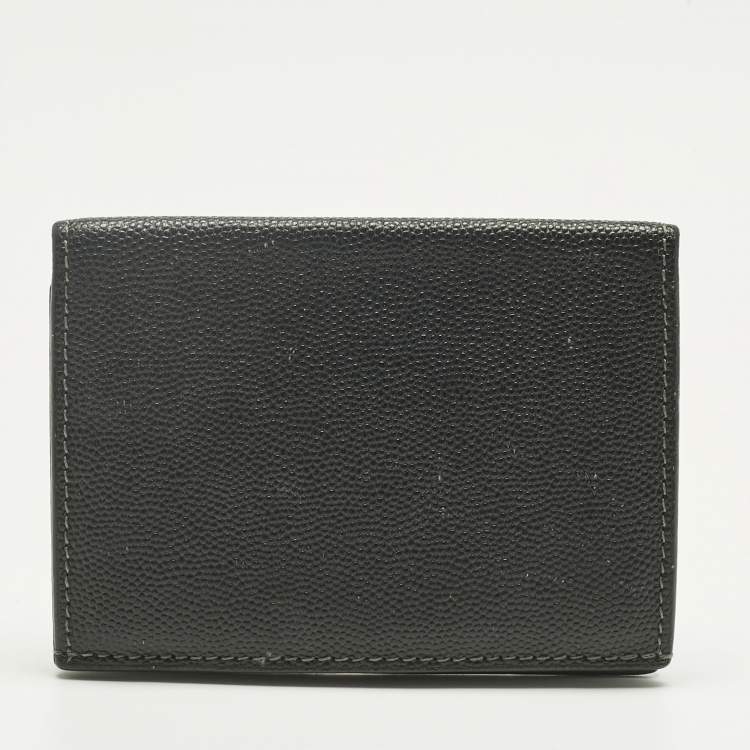 مملوكة مسبقًا Cartier Black Leather Santos de Cartier Bifold Wallet