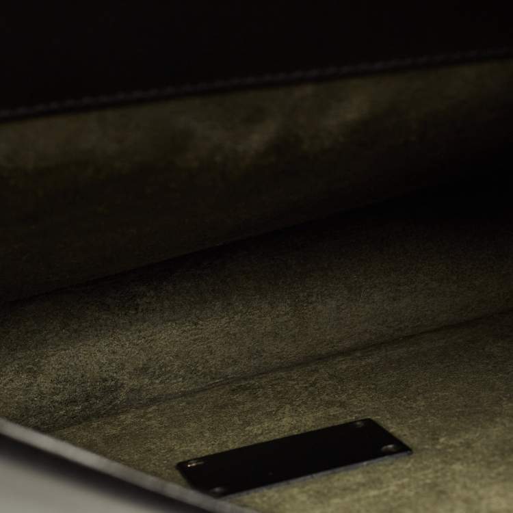 Pre Owned Cartier Pasha Black Leather Briefcase Bag