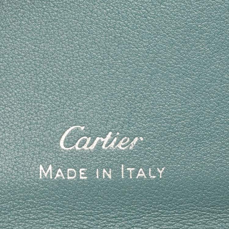 Pre Owned Cartier Must de Cartier Blue Leather Bifold Wallet