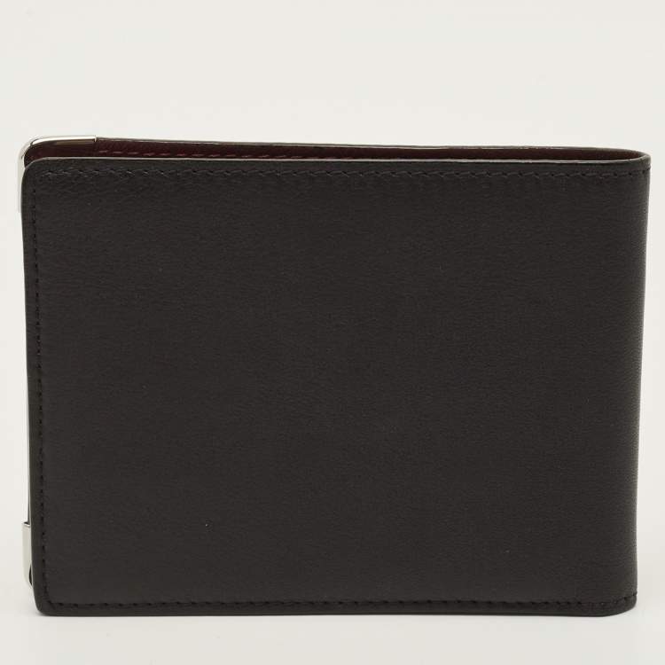 Pre Owned Cartier Must de Cartier Black Leather Bifold Wallet