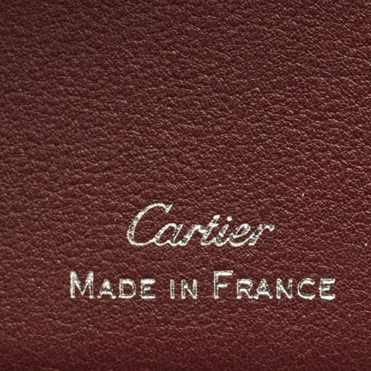 Pre Owned Cartier Must de Cartier Black Leather Bifold Wallet