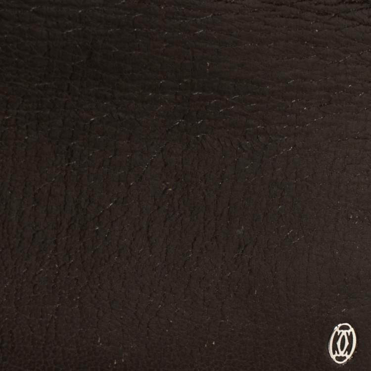 Pre Owned Cartier Olive Green Leather Pasha de Cartier Bifold Wallet