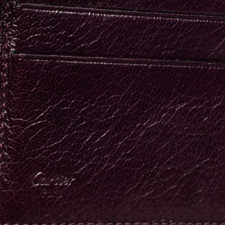 Pre Owned Cartier Olive Green Leather Pasha de Cartier Bifold Wallet