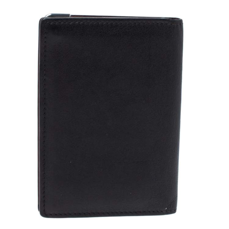 Pre Owned Cartier Black Leather Must De Cartier Card Holder