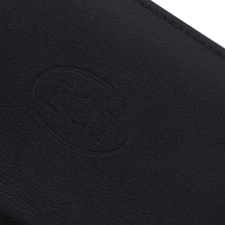Pre Owned Cartier Black Leather Must De Cartier Card Holder