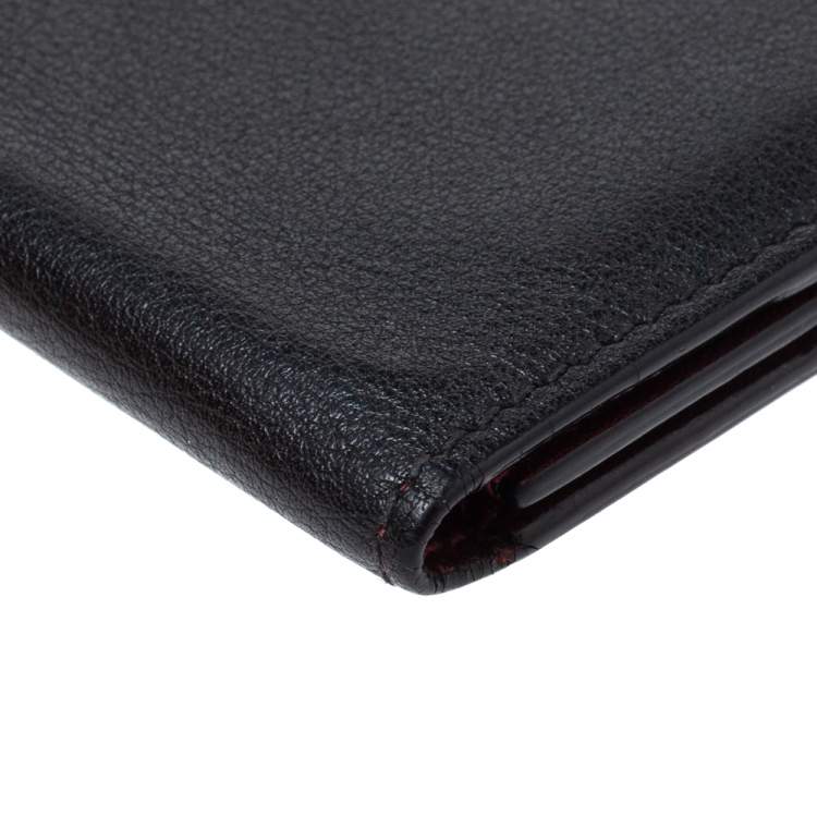 Pre Owned Cartier Black Leather Must De Cartier Card Holder
