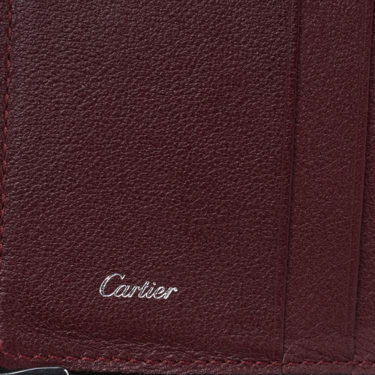 Pre Owned Cartier Black Leather Must De Cartier Card Holder