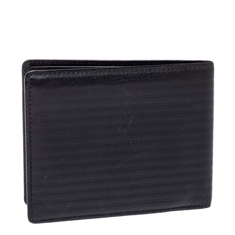 Pre Owned Cartier Black Leather Pasha Bifold Wallet