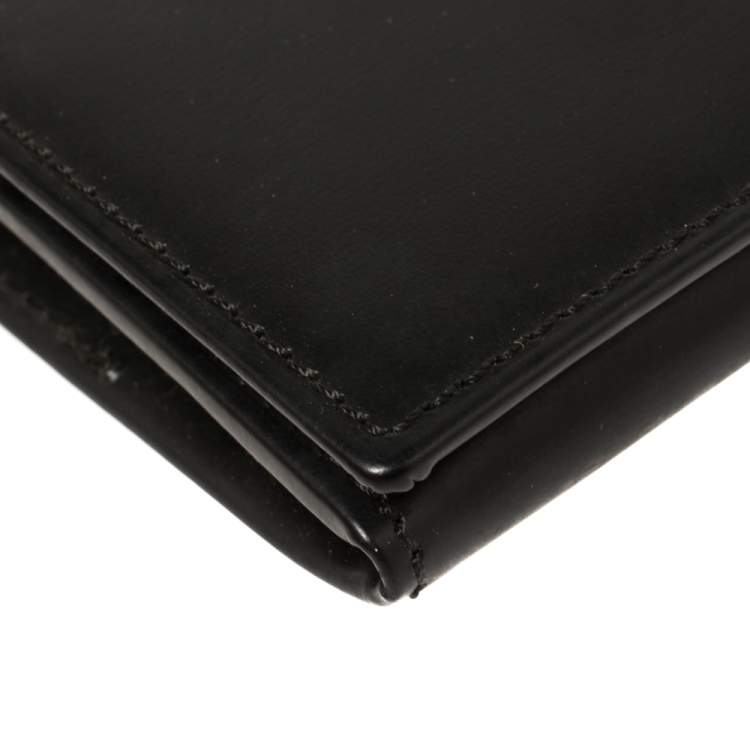Pre Owned Cartier Black Leather Card Holder