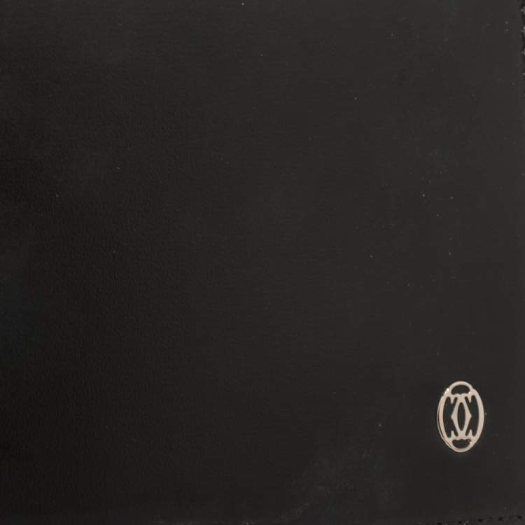 Pre Owned Cartier Black Leather Card Holder