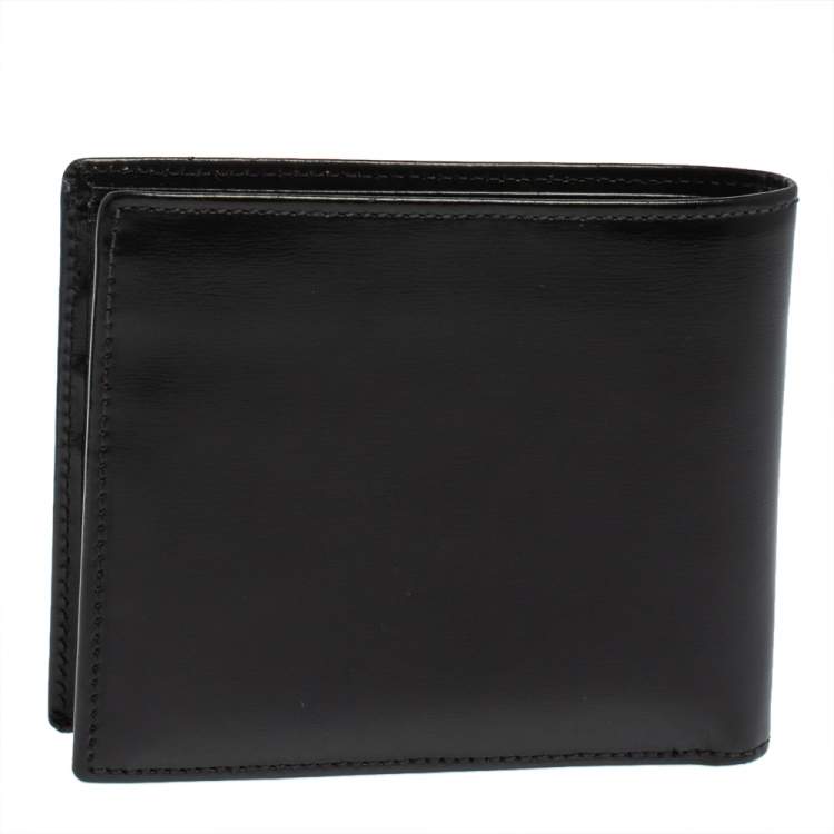 Pre Owned Cartier Black Leather Must De Cartier Bifold Wallet