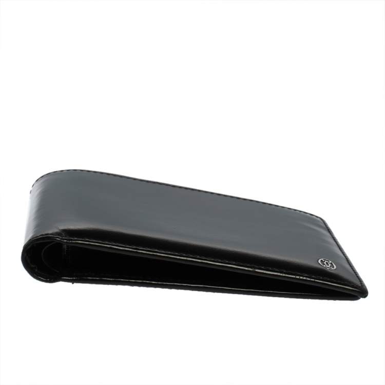 Pre Owned Cartier Black Leather Must De Cartier Bifold Wallet