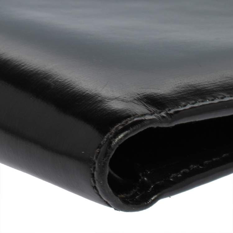 Pre Owned Cartier Black Leather Must De Cartier Bifold Wallet