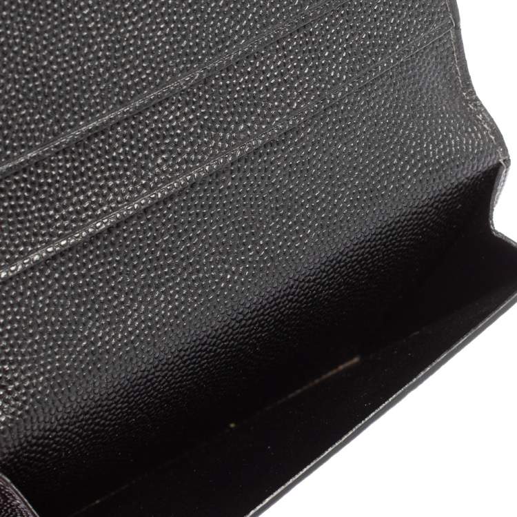 Pre Owned Cartier Black Leather Santos Business Card Holder