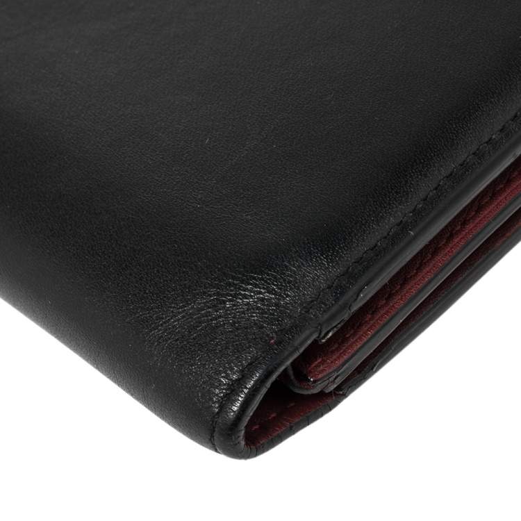 مملوكة مسبقًا Cartier Black Leather Louis Cartier Bifold Wallet