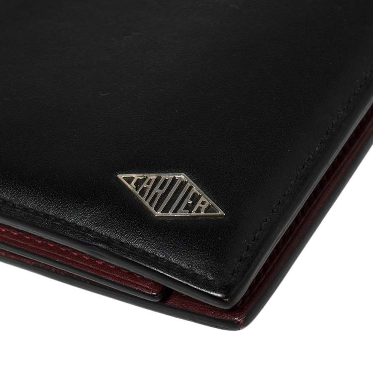 مملوكة مسبقًا Cartier Black Leather Louis Cartier Bifold Wallet