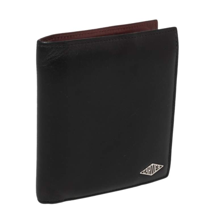 مملوكة مسبقًا Cartier Black Leather Louis Cartier Bifold Wallet
