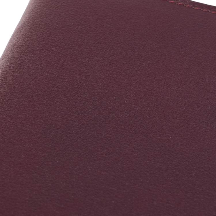 مملوكة مسبقًا Cartier Burgundy Leather Must De Cartier Card Holder