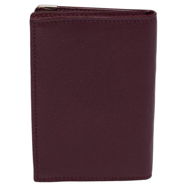 مملوكة مسبقًا Cartier Burgundy Leather Must De Cartier Card Holder